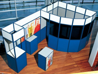 Mobilus modulinis rėmų stendas parodai, vitrina ir patalpa