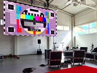 LED screen installation and connection, video testing, RENT