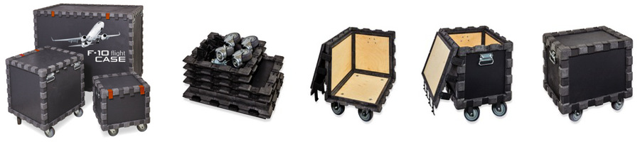 Mobile transport and storage boxes, collapsible frame, compact, with wheels