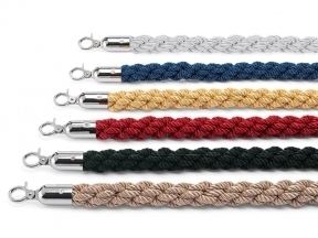 Braided rope, silver ends (DE)