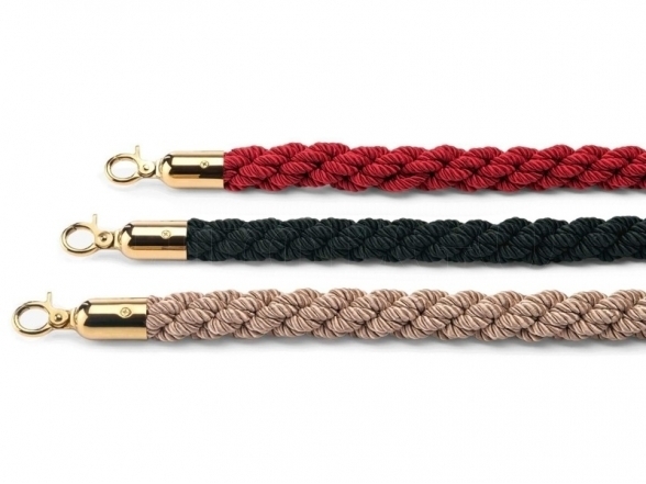Braided rope, gold ends (DE)